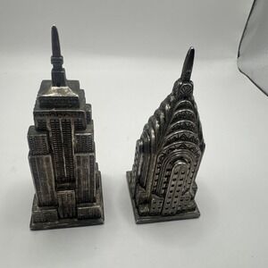Godinger New York Chrysler &‎ Empire State Building Salt & Pepper Shakers
